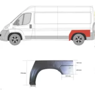 Арка задняя левая Citroen Jumper II (L2)