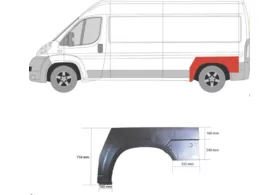 Арка задняя левая Citroen Jumper II (L2)