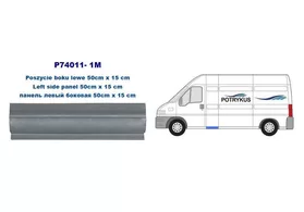 Ремкомплект порога левый за водительской дверью Citroen Jumper I