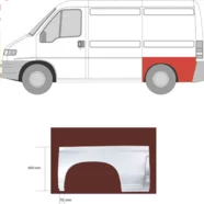 Арка задняя левая (короткая база) Fiat Ducato II KLOKKERHOLM
