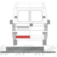 Ремкомплект двери задней левой (внутреняя часть) Fiat Ducato II