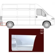 Ремкомплект крыла заднего правого Fiat Ducato II 