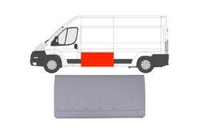 Панель кузова боковая левая Peugeot Boxer II L2-L4, 75 см.) Polcar