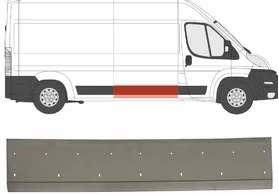Ремкомплект двери сдвижной правой наружная часть Peugeot Boxer II L2-L4 (28 см.)