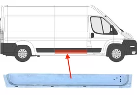 Ремкомплект двери сдвижной правой внутренняя часть Peugeot Boxer II L2-L4 (15 см.)