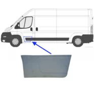 Ремкомплект двери передней левой наружная часть Fiat Ducato III (без отверстий, 28.5 см.)