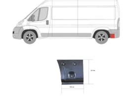 Арка задняя левая (под бампером) Citroen Jumper II