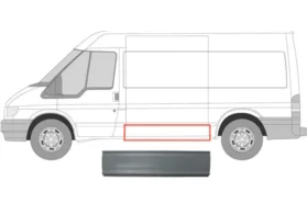 Порог левый за водительской дверью Ford Transit III (высота 33 см.) Polcar L1