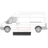 Порог левый за водительской дверью Ford Transit III (высота 33 см.) Polcar L2-L4