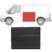 Панель боковая левая Ford Transit III (L 119 см., H 97 см.) Polcar L1