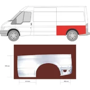 Крыло заднее левое Ford Transit III (длинная база, L3) KLOKKERHOLM