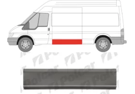 Панель боковая левая Ford Transit III (L 143 см., H 30 см.) Polcar L2-L4