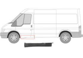 Порог левый под переднюю дверь Ford Transit III (Polcar)