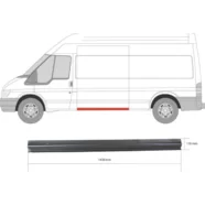 Порог левый за водительской дверью Ford Transit III (высота 11 см.) KLOKKERHOLM L2-L4