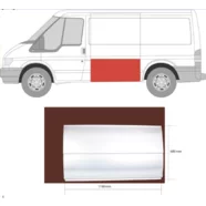 Панель боковая левая Ford Transit III (L 119 см., H 68 см.) KLOKKERHOLM L1