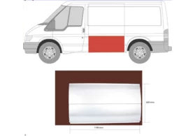 Панель боковая левая Ford Transit III (L 119 см., H 68 см.) KLOKKERHOLM L1