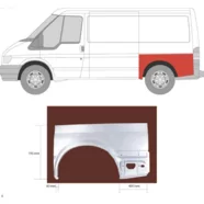 Крыло заднее левое  Ford Transit III (короткая база, L1) KLOKKERHOLM