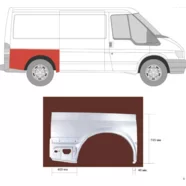 Крыло заднее правое Ford Transit III (короткая база, L1) KLOKKERHOLM