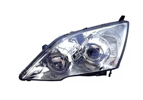 Фара передняя левая Honda CR-V III (линзованная, галоген, хром корпус)