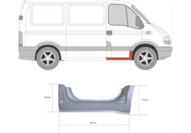 Порог правый (под переднюю дверь) Iveco Daily III KLOKKERHOLM