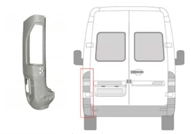 Ремкомплект задней левой стойки Mercedes Sprinter W901-W905 Polcar (990 мм.)