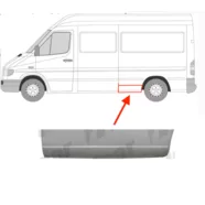 Порог левый (перед задним колесом) Mercedes Sprinter W901-W905 L2 Polcar