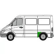 Панель боковая задняя левая Mercedes Sprinter W901-W905 L1 (120 см.) POTRYKUS