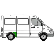 Панель боковая задняя правая Mercedes Sprinter W901-W905 L1 (120 см.) POTRYKUS
