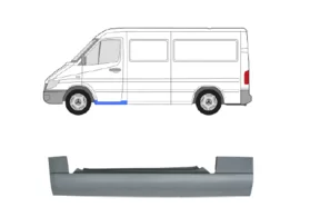 Порог левый (под переднюю дверь) Mercedes Sprinter W901-W905 POTRYKUS