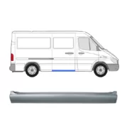 Порог правый (под сдвижную дверь) Mercedes Sprinter W901-W905 Polcar (0.8 мм.)