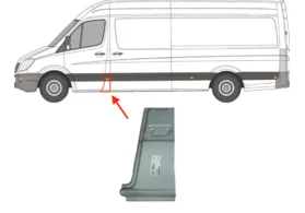 Ремкомплект центральной стойки левой Mercedes Volkswagen Crafter I Polcar 