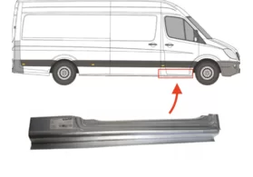Порог правый (под переднюю дверь) Volkswagen Crafter I Polcar