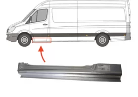 Порог левый (под переднюю дверь) Volkswagen Crafter I Polcar