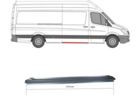 Порог правый (под сдвижную дверь) Mercedes Sprinter W906 L2-L4 KLOKKERHOLM