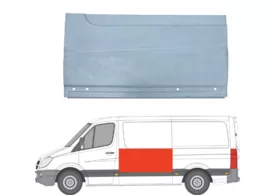 Панель кузова левая верхняя (за водительской дверью с отверстиями) Volkswagen Crafter I L2-L4 Polcar