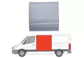 Панель кузова левая верхняя высокая (за водительской дверью с отверстиями) Volkswagen Crafter I L2-L4 Polcar