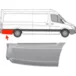 Ремкомплект крыла заднего правого задняя нижняя часть (L3) Volkswagen Crafter I Polcar без отверстий