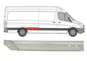 Ремкомплект крыла заднего правого перед колесом на молдиного верхняя часть (L3-L4) Volkswagen Crafter I Polcar 