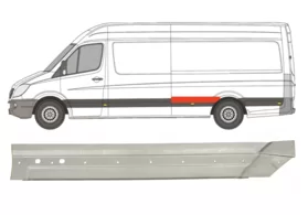 Ремкомплект крыла заднего левого перед колесом на молдиного верхняя часть (L3-L4) Volkswagen Crafter I Polcar 