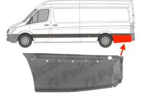 Ремкомплект крыла заднего левого задняя нижняя часть (L3) Volkswagen Crafter I Polcar