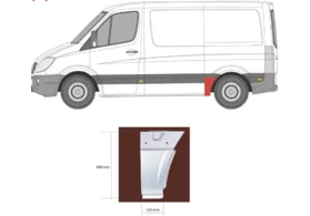 Ремкомплект крыла заднего левого (короткая база L1) Volkswagen Crafter I