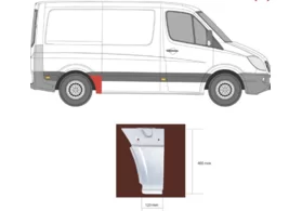 Ремкомплект крыла заднего правого (короткая база L1) Volkswagen Crafter I