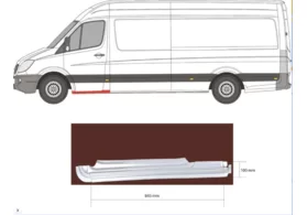 Порог левый (под переднюю дверь) Mercedes Sprinter W906 KLOKKERHOLM