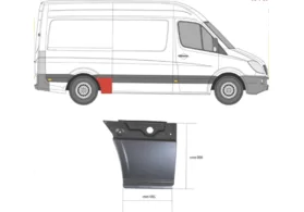 Арка задняя правая (средняя база) Mercedes Sprinter W906 