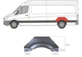 Арка задняя левая Volkswagen Crafter I Polcar