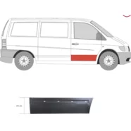 Ремкомплект двери передней правой (наружная часть) Mercedes Vito W638 (KLOKKERHOLM)