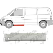Порог левый под переднюю дверь Mercedes Vito W638 Polcar