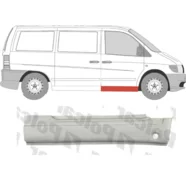 Порог правый под переднюю дверь Mercedes Vito W638 Polcar