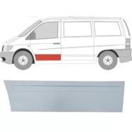 Ремкомплект двери передней левой (наружная часть) Mercedes Vito W638 (Polcar) без отверстий