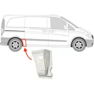 Ремкомплект крыла заднего правого Mercedes Vito W639 (короткая база)